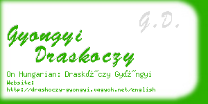 gyongyi draskoczy business card